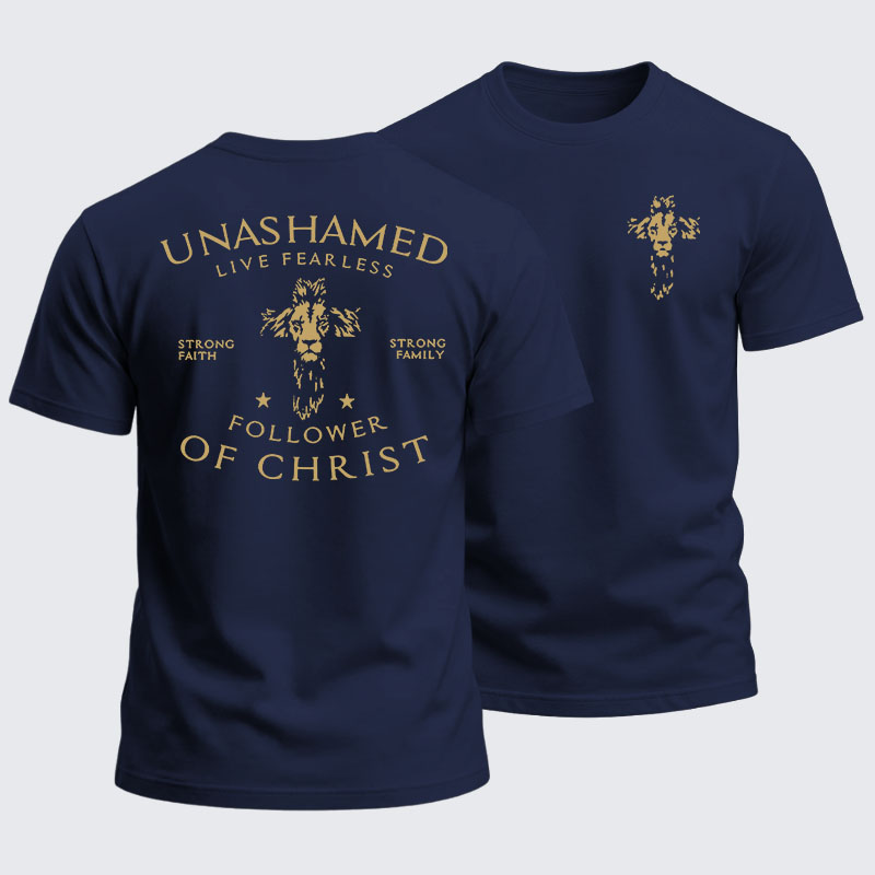 Heavyweight Cotton Tee - Unashamed Follower of Christ