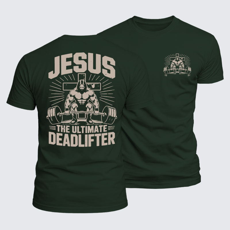 Luxe Mercerized Cotton Tee - Jesus The Ultimate Deadlifter