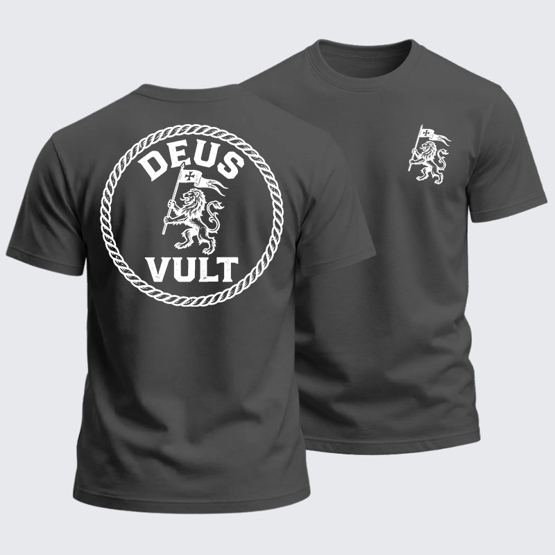 Heavyweight Cotton Tee - Deus Vult