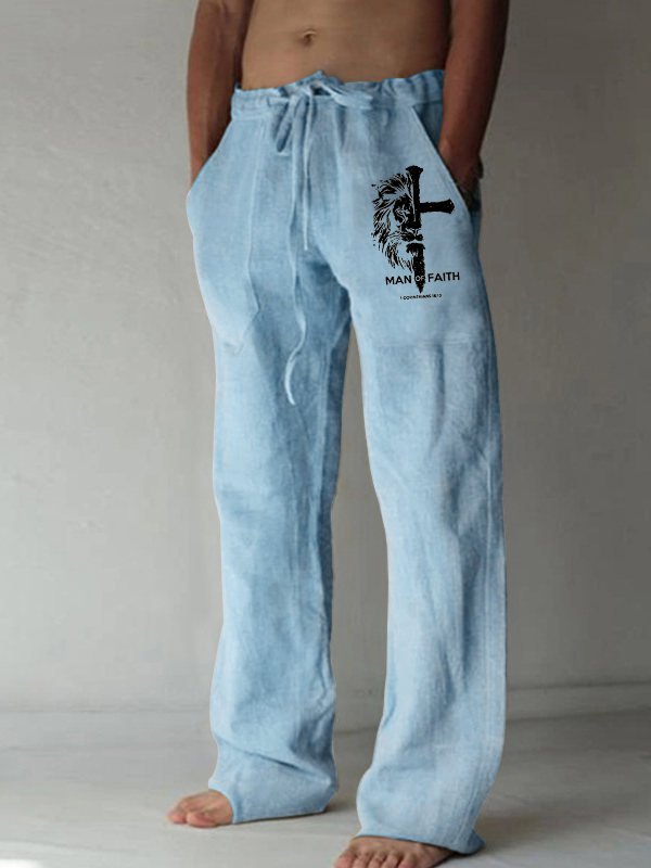 Men's Man of Faith Christian Beach Pants