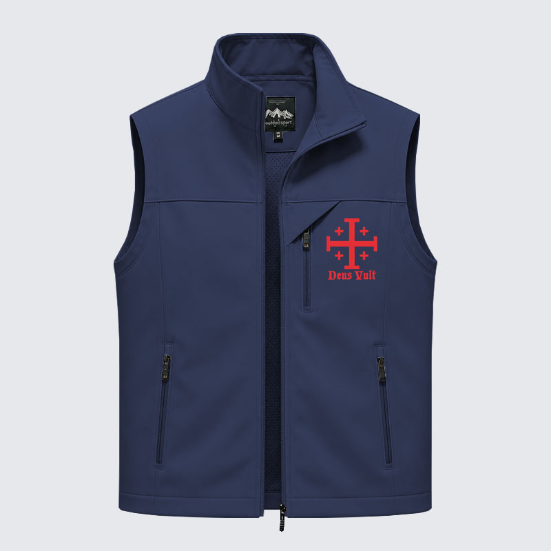 Jerusalem Cross Deus Vult Outdoor Quick-dry Vest