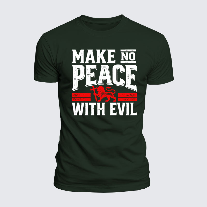 Luxe Mercerized Cotton Tee - Make No Peace With Evil