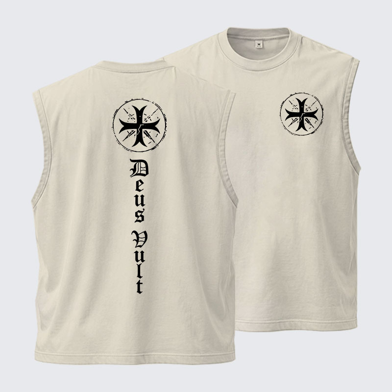 Washed Tank Top - Deus Vult