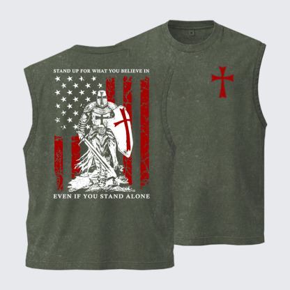 Washed Tank Top - Stand Up For What You Believe