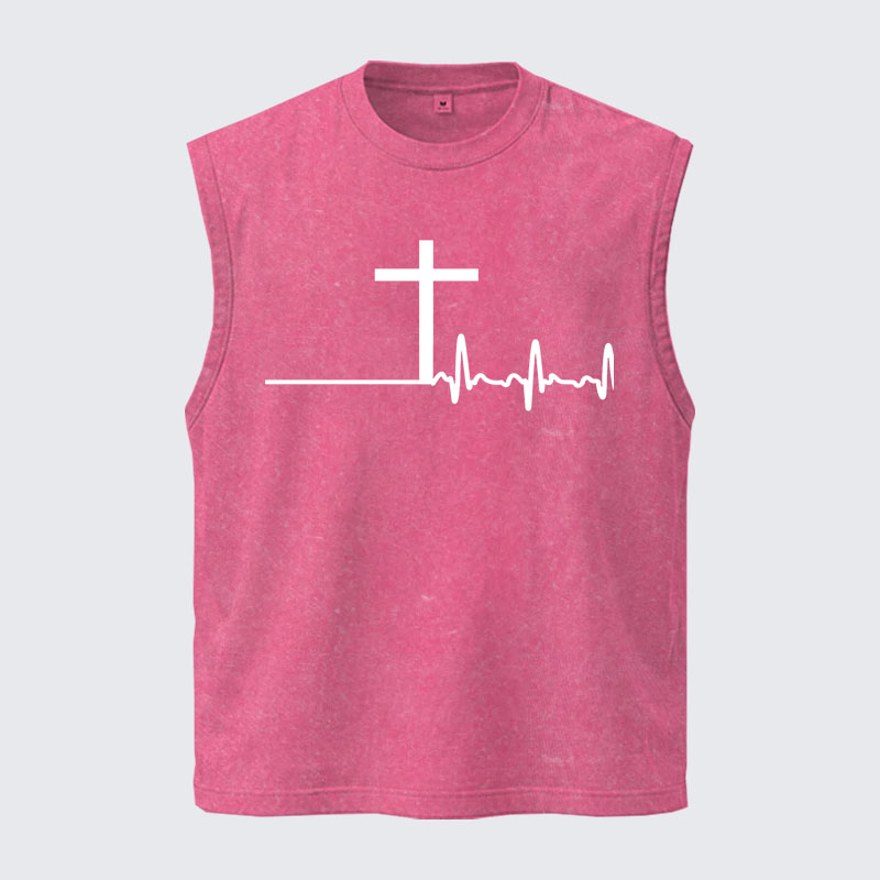 Washed Tank Top -  ECG Cross