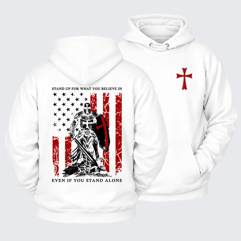 Plush Fleece-Lined Hoodie - Stand Up For What You Believe