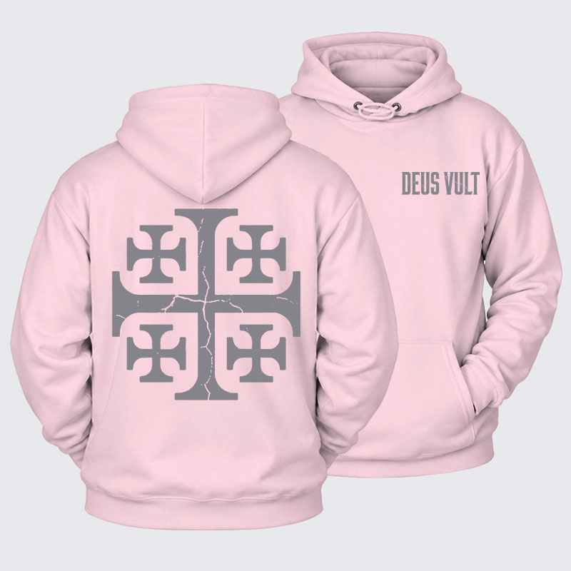 Plush Fleece-Lined Hoodie - Deus Vult