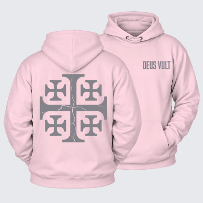 Plush Fleece-Lined Hoodie - Deus Vult