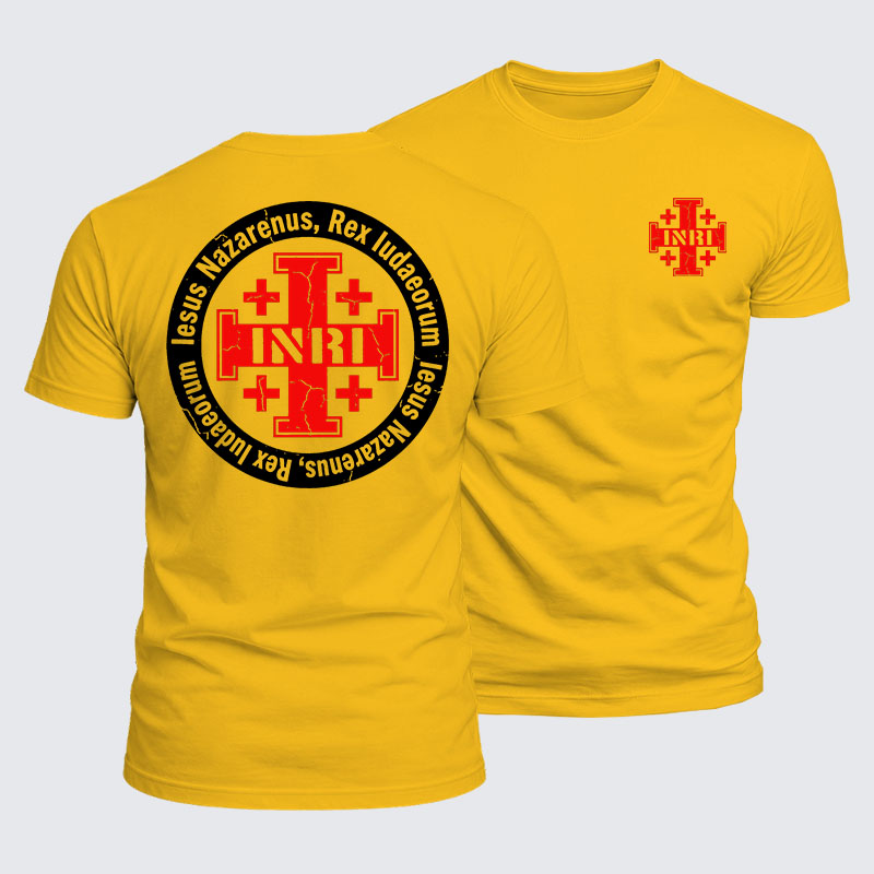Luxe Mercerized Cotton Tee - INRI Jesus Of Nazareth King Of The Jews
