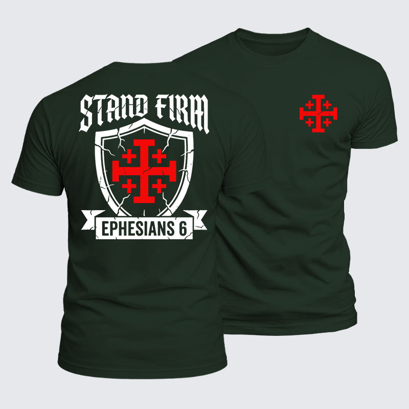 Luxe Mercerized Cotton Tee - Stand Firm Ephesians 6