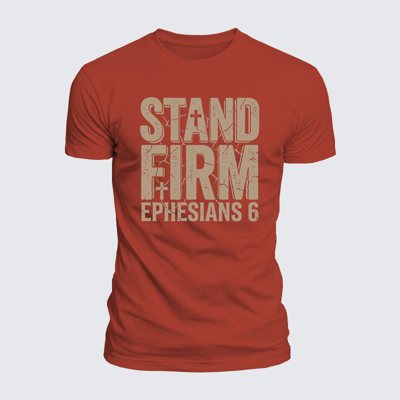 Luxe Mercerized Cotton Tee - Stand Firm Ephesians 6