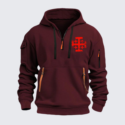 Zipper Hoodies - Knights Templar Jerusalem Cross