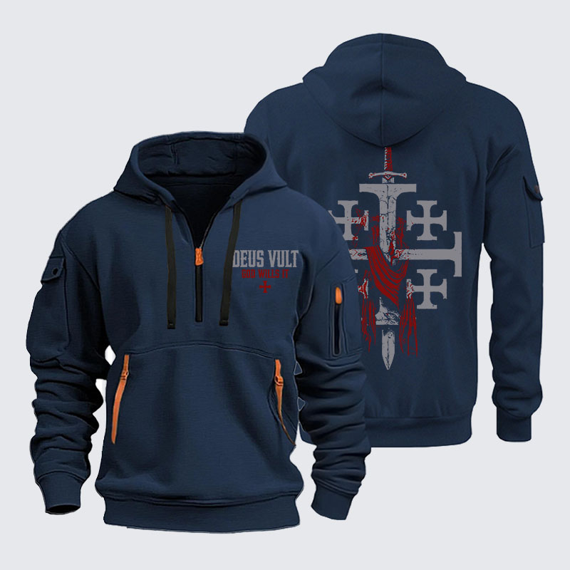 Zipper Hoodies - Deus Vult: God Wills It