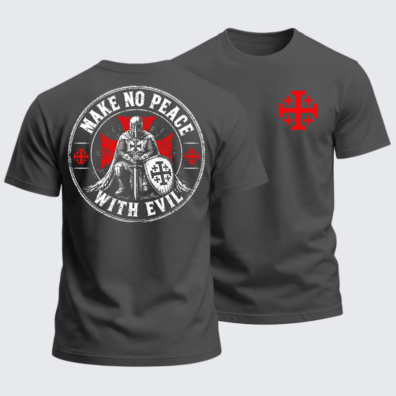Heavyweight Cotton Tee - Make No Peace With Evil