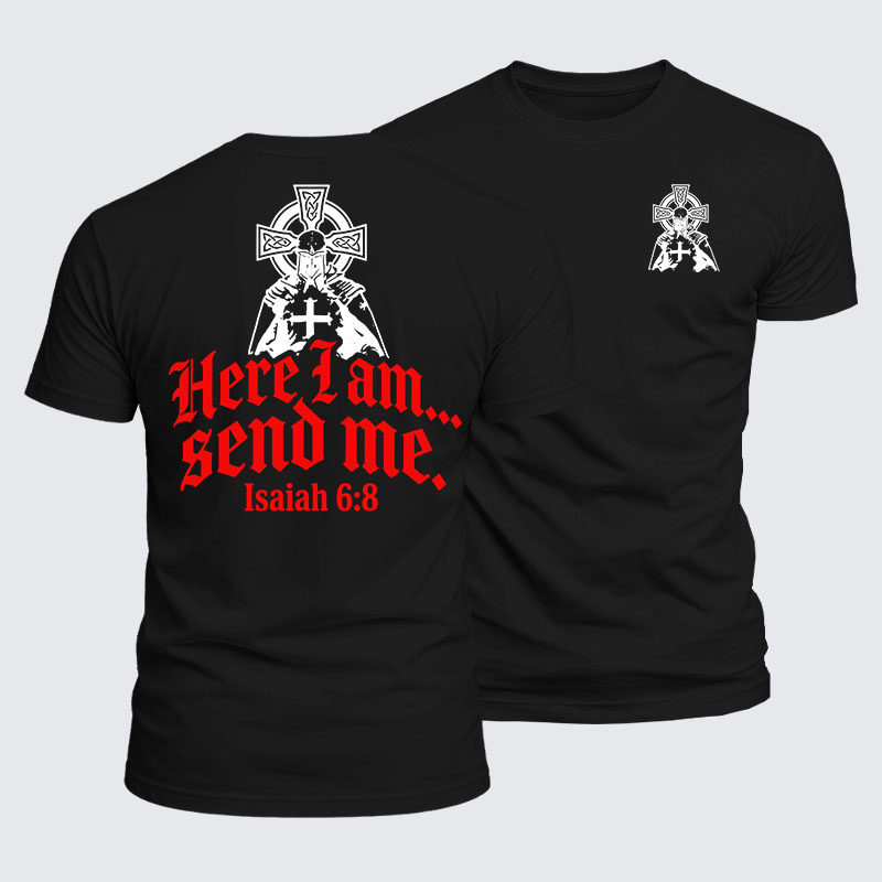 Luxe Mercerized Cotton Tee - Here I Am Send Me