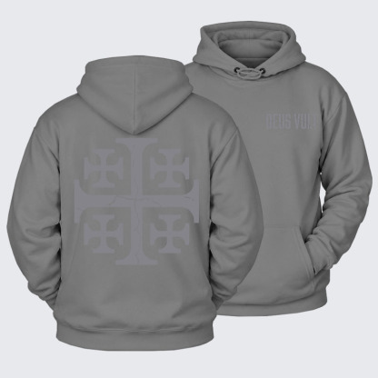 Plush Fleece-Lined Hoodie - Deus Vult