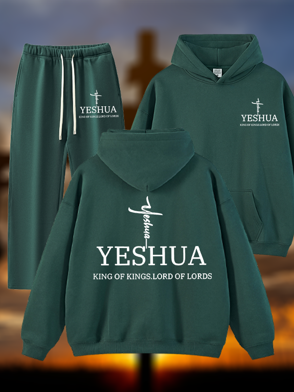 [Copy]Jesus The Way The Truth The Life Jesus God Christian Plush Fleece-Lined Hoodie Set