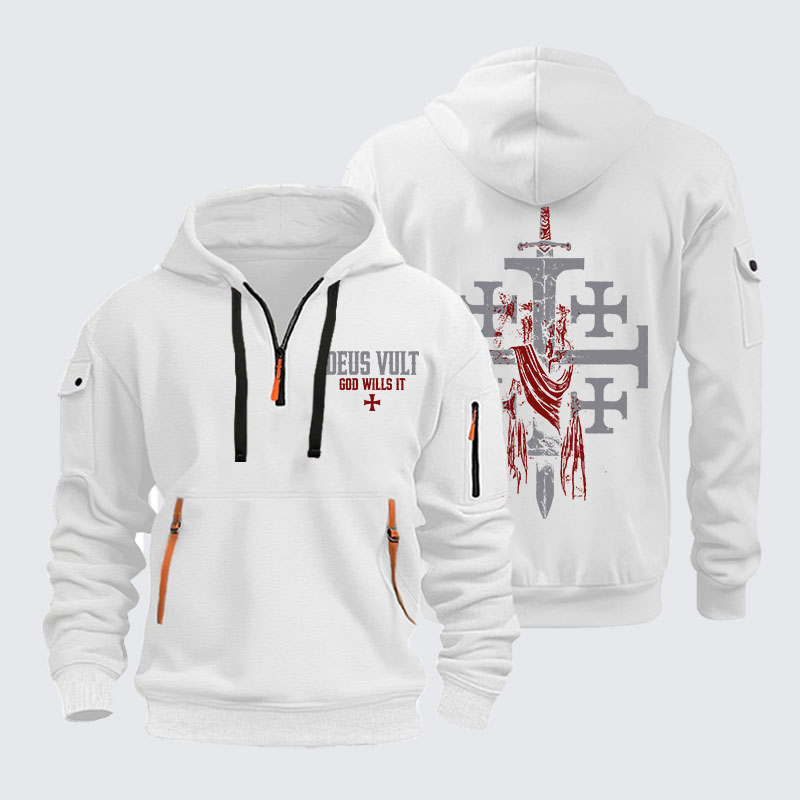 Zipper Hoodies - Deus Vult: God Wills It
