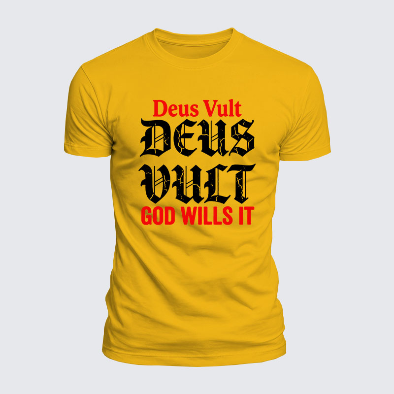 Luxe Mercerized Cotton Tee - Deus Vult: God Wills It
