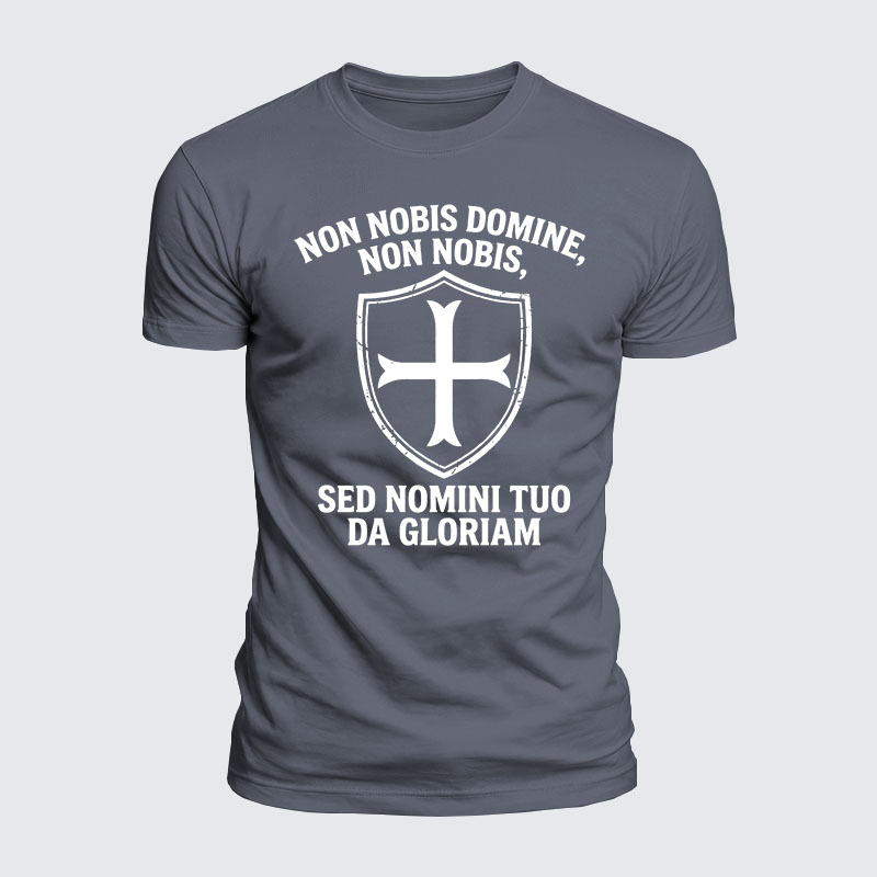 [Copy]Luxe Mercerized Cotton Tee - Non Nobis Domine, Non Nobis, Sed Nomini Tuo Da Gloriam