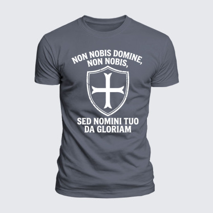 [Copy]Luxe Mercerized Cotton Tee - Non Nobis Domine, Non Nobis, Sed Nomini Tuo Da Gloriam