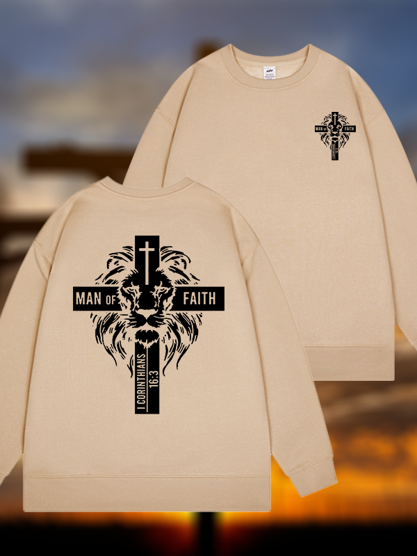 Man of Faith Jesus God Christian Sweatshirt