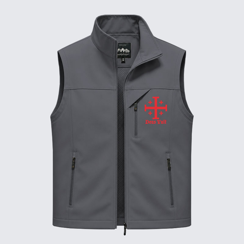 Jerusalem Cross Deus Vult Outdoor Quick-dry Vest