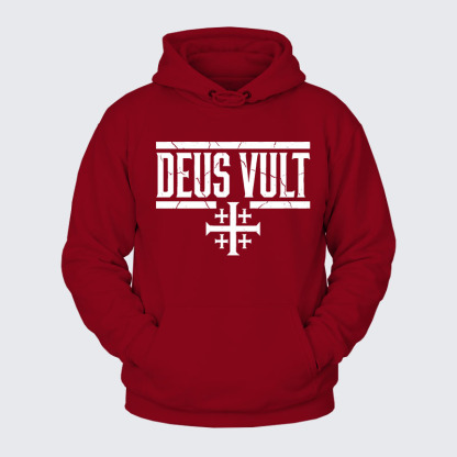 Plush Fleece-Lined Hoodie - Deus Vult