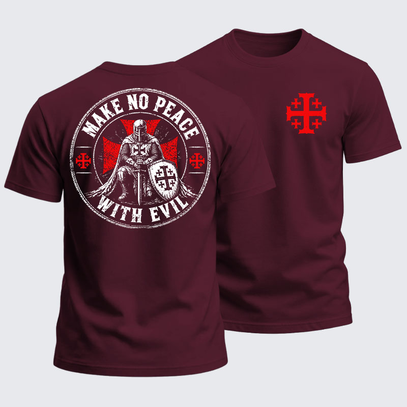 Heavyweight Cotton Tee - Make No Peace With Evil