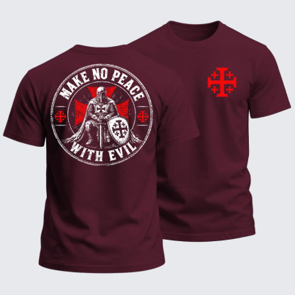 Heavyweight Cotton Tee - Make No Peace With Evil