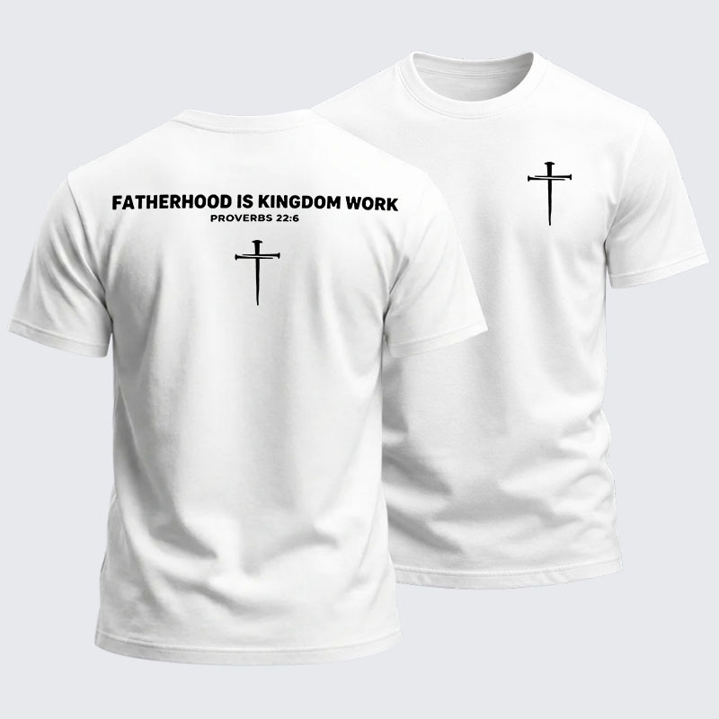 Heavyweight Cotton Tee - Fatherhood is Kingdom Work