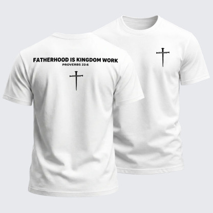 Heavyweight Cotton Tee - Fatherhood is Kingdom Work