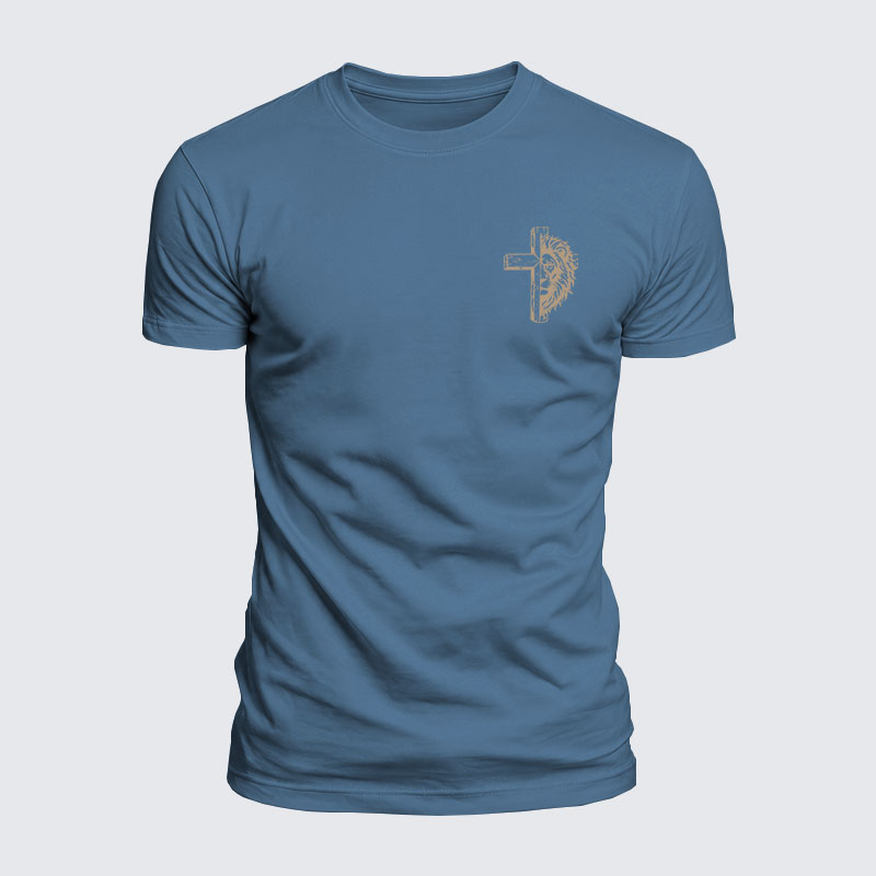 Luxe Mercerized Cotton Tee - Cross Lion
