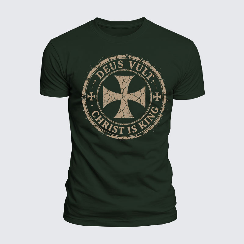Luxe Mercerized Cotton Tee - Deus Vult Christ Is King