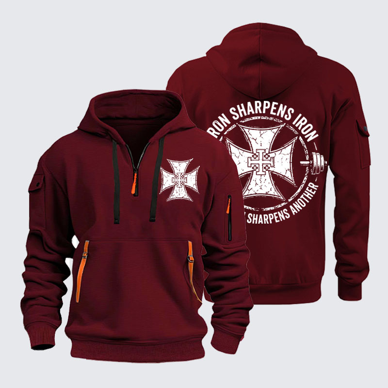 Zipper Hoodies - Iron Sharpens Iron So One Man Sharpens Another