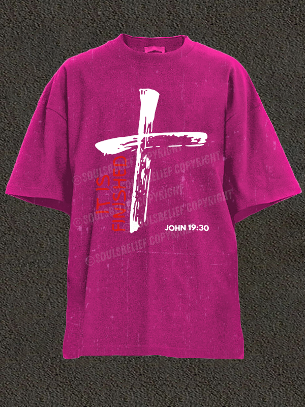 It Is Finished Christian Washed T-Shirt