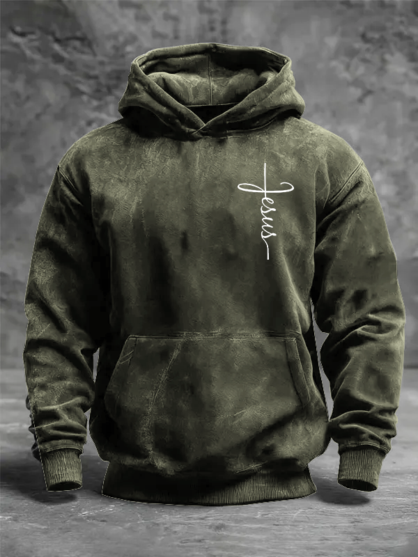 Jesus Cross Jesus God Christian Washed Hoodie