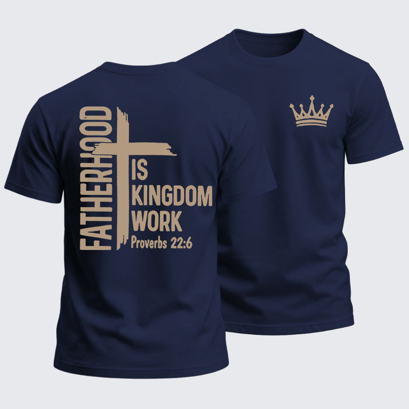 Heavyweight Cotton Tee - Fatherhood is Kingdom Work