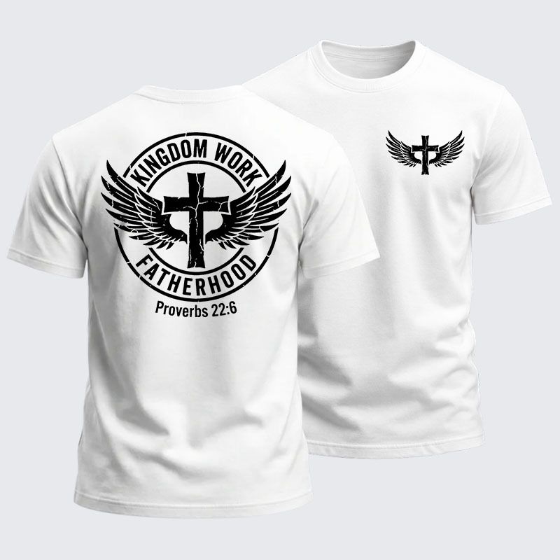 Heavyweight Cotton Tee - Fatherhood is Kingdom Work