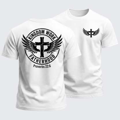 Heavyweight Cotton Tee - Fatherhood is Kingdom Work