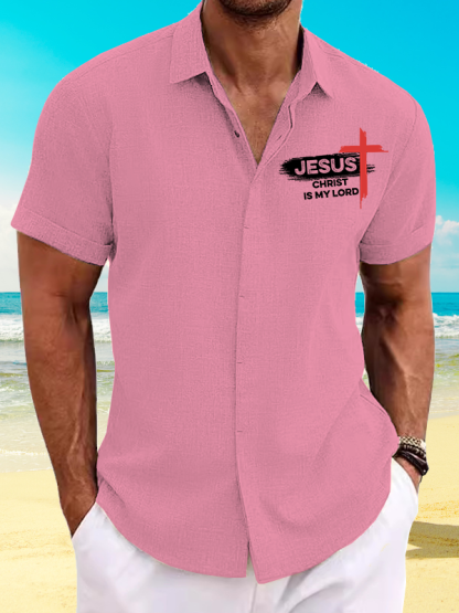 Jesus Christ Is My Lord Jesus God Christian Short Sleeve Shirt