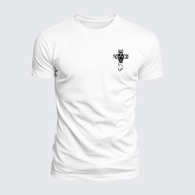 Luxe Mercerized Cotton Tee -Cross Lion