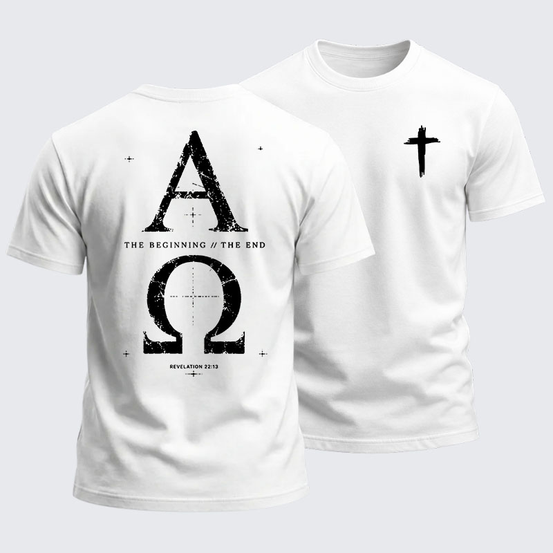 Heavyweight Cotton Tee - Alpha and the Omega Revelation 22:13
