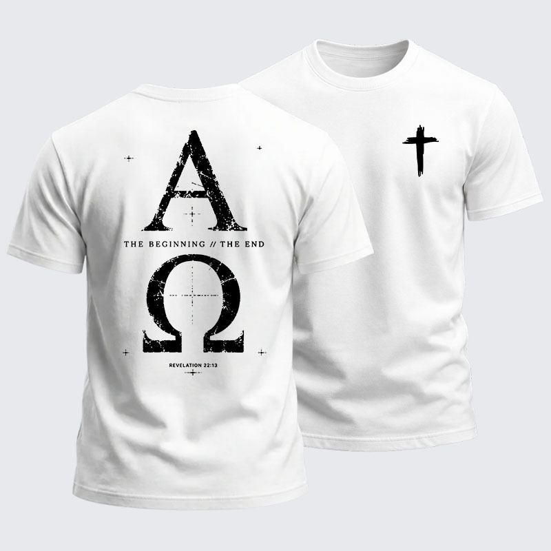 Heavyweight Cotton Tee - Alpha and the Omega Revelation 22:13
