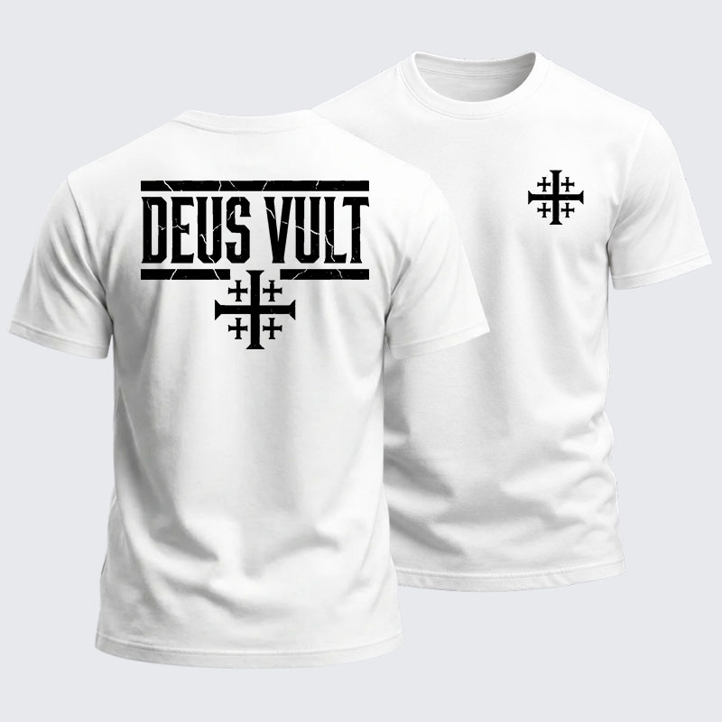 Heavyweight Cotton Tee - Deus Vult