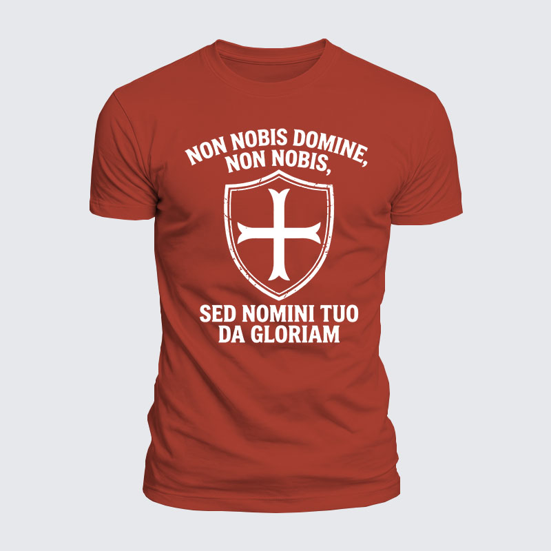 [Copy]Luxe Mercerized Cotton Tee - Non Nobis Domine, Non Nobis, Sed Nomini Tuo Da Gloriam