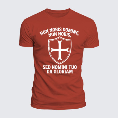 [Copy]Luxe Mercerized Cotton Tee - Non Nobis Domine, Non Nobis, Sed Nomini Tuo Da Gloriam