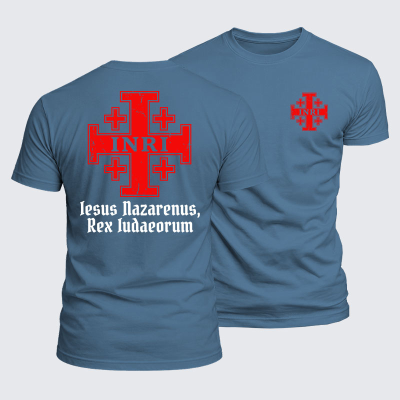[Copy][Copy]Luxe Mercerized Cotton Tee - INRI Jesus Of Nazareth King Of The Jews