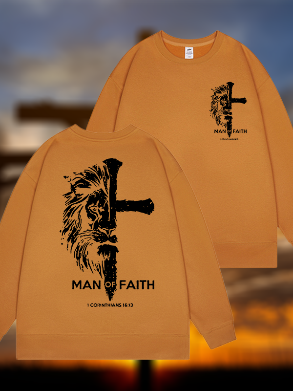 Man of Faith Jesus God Christian Sweatshirt