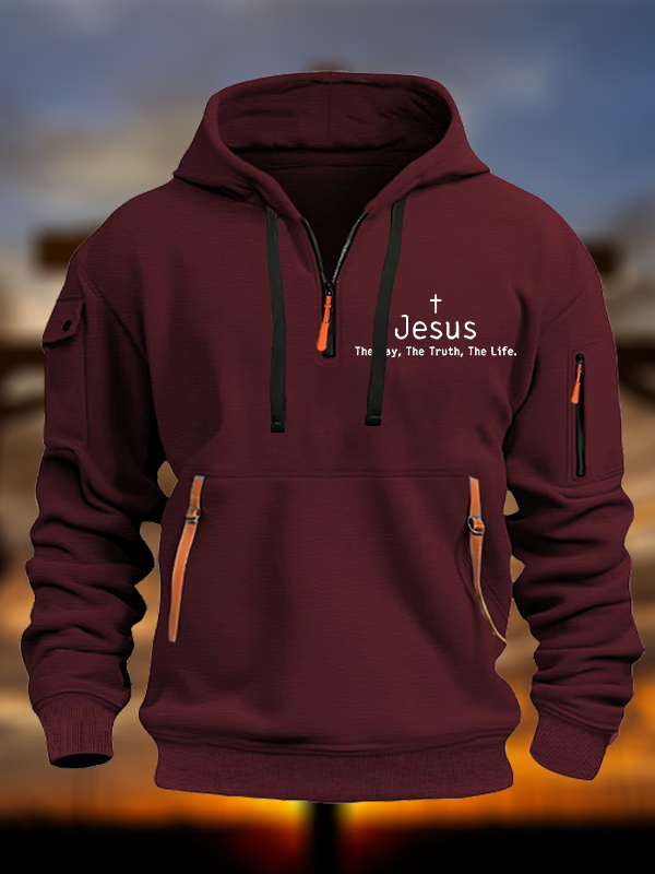 Jesus, The Way The Truth The Life  Jesus God Christian Zipper Hoodies